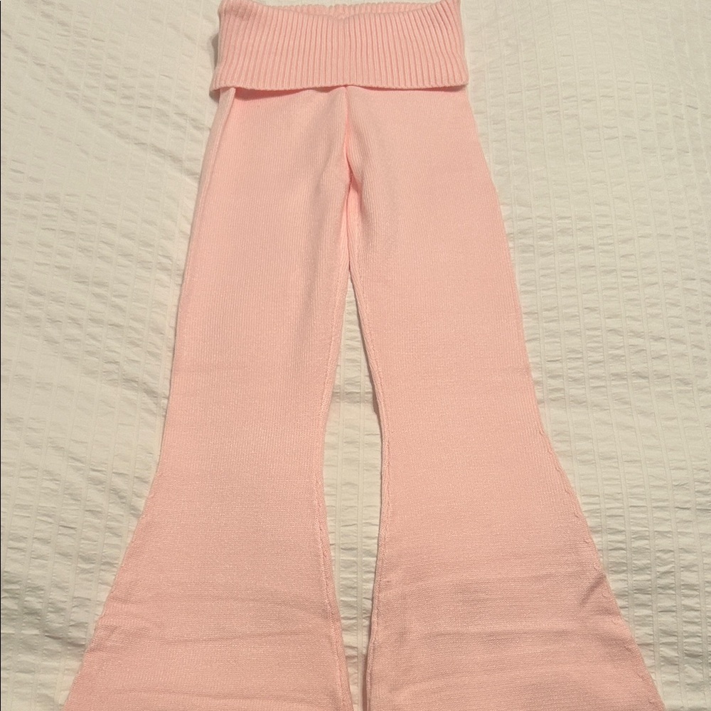 Edikted Light Pink Flared  Bottoms